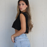 קרופ גופיה קארין שחור