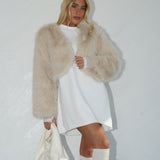 ג׳קט פרווה מארי שמנת