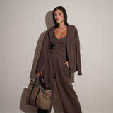 חליפת פוטר מחוך 3 חלקים חומה