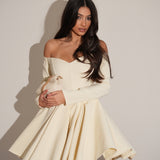 שמלת ריטה מחוך שמנת