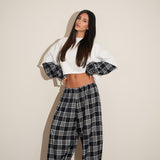 חליפת משבצות סייראן כחולה