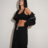 חליפת 3 חלקים קרדיגן בלון שחורה