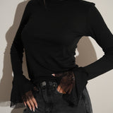 ניקי פעמון תחרה שחור