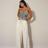 מכנס ניס שרוך לבן