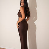 שמלת כתף אחת מיאמי חומה