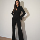 אוברול שילוב צווארון שחור