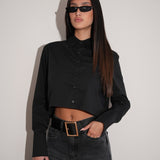 חולצת קולורדו קרופ שחורה