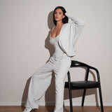 חליפת פוטר מחוך 3 חלקים אפורה