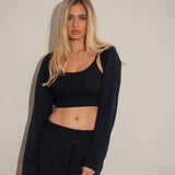 חליפת עליונית 3 חלקים כחולה