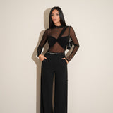 מכנס מיאמי + חגורה שחור