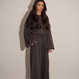 חליפת שרוול פעמון חומה