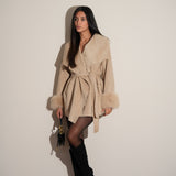 ג׳קט קימונו שמנת