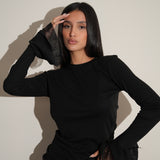 ניקי פעמון תחרה שחור