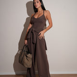 חליפת פוטר מחוך 3 חלקים חומה