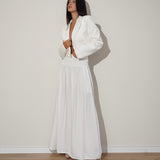 חצאית פרנקל לבנה