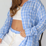 חליפת 3 חלקים משבצות תכלת