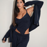 חליפת פוטר מחוך 3 חלקים כחולה