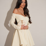 שמלת ריטה מחוך שמנת