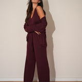 חליפת 3 חלקים מודאל בורדו