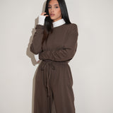 חליפת פוטר זרי חומה