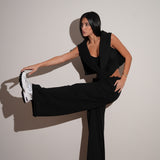 חליפת פוטר מחוך 3 חלקים שחורה