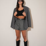 ג׳קט מחויט מירנדה אפור