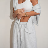 חליפת פוטר זרי אפור בהיר