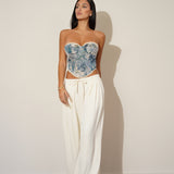 מכנס ניס שרוך לבן