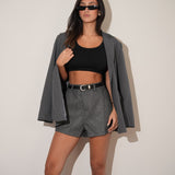 ג׳קט מחויט מירנדה אפור