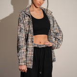 חליפת 3 חלקים משבצות שחור אפור