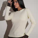 חולצה ניקי שמנת שילוב חום