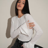 ניקי פעמון תחרה לבן