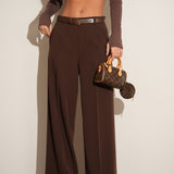 מכנס נאפולי + חגורה חום