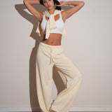 חליפת פוטר זרי שמנת