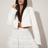 חצאית מיני קרושה לבנה