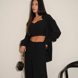 חליפת מקאו 3 חלקים שחורה