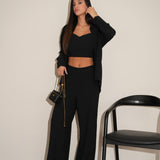 חליפת מקאו 3 חלקים שחורה