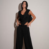 חליפת פוטר מחוך 3 חלקים שחורה