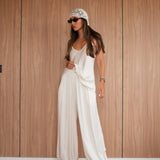 מכנס סאטן דור לבן