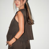 חליפת ווסט גומי חום