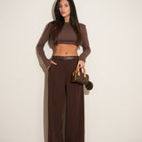 מכנס נאפולי + חגורה חום