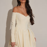 שמלת ריטה מחוך שמנת