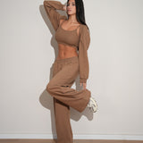 חליפת עליונית 3 חלקים מוקה