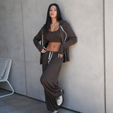 חליפת 3 חלקים מון חומה