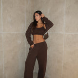 חליפת עליונית 3 חלקים חומה