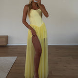 שמלת מחוך לונה | צהוב