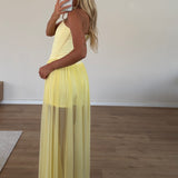 שמלת מחוך לונה | צהוב