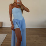 שמלת מחוך לונה | תכלת