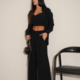 חליפת מקאו 3 חלקים שחורה