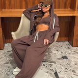 חליפת 3 חלקים מון חומה